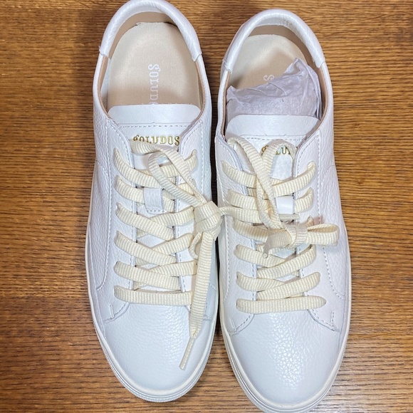 Soludos Women's Ibiza Platform Classic Leather Sneaker White Casual Summer - Picture 10 of 11